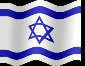 israel flag waving animation